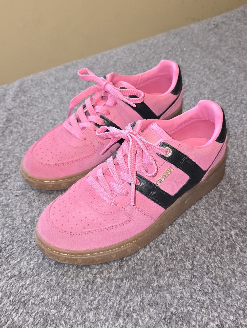 GUESS Pink Suede Sneakers